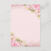  Oerwoud Safari Blush Floral Diaper Raffle Informatiekaartje (Achterkant)