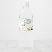Oerwoud Safari Botanical Boy Baby shower Waterfles Etiket (Achterkant)