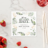 Oerwoud Safari Botanische Jongen Baby shower Papie Servet (Insitu)