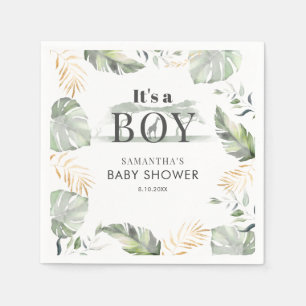 Oerwoud Safari Botanische Jongen Baby shower Papie Servet