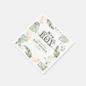 Oerwoud Safari Botanische Jongen Baby shower Papie Servet (Hoek)