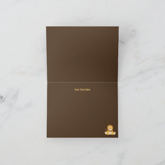 Oerwoud Safari Boy Baby shower Dank u kaart (Binnen)