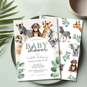 Oerwoud Safari Boy Baby shower Kaart