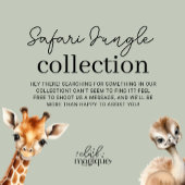 Oerwoud Safari Boy Baby shower Kaart