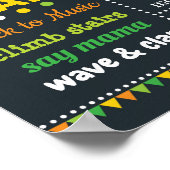 Oerwoud Safari Boy Birth Stats Birthday Milestone Poster (Hoek)