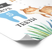 Oerwoud Safari Boy First Birthday Milestone Poster (Hoek)