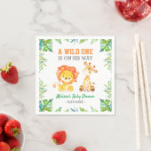 Oerwoud Safari Boy Wild One Baby shower Sprinkle Servet (Insitu)