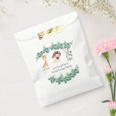 Oerwoud Safari Boys Giraffe Leeuw Zebra 1e Verjaar Bedankzakje (Gezegeld)