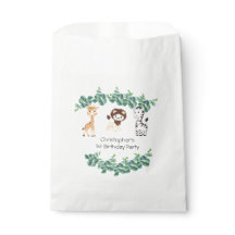 Oerwoud Safari Boys Giraffe Leeuw Zebra 1e Verjaar