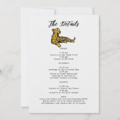 Oerwoud Safari Cheetah Bachelorette Party Route Kaart (Achterkant)