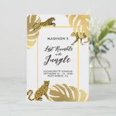 Oerwoud Safari Cheetah Gold Bachelorette Routebesc Kaart (Staand voorkant)