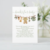 Oerwoud Safari Clothesline Breng een boek Kaart (Staand voorkant)