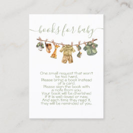 Oerwoud Safari Clothesline Breng een boek Visitekaartje