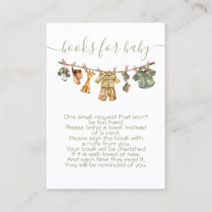 Oerwoud Safari Clothesline Breng een boek Visitekaartje