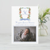 Oerwoud Safari Crest Birth kondiging Aankondiging (Staand voorkant)