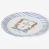 Oerwoud Safari Crest Boy Baptism Papieren Bordje (Gekanteld)