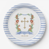 Oerwoud Safari Crest Boy Baptism Papieren Bordje (Voorkant)