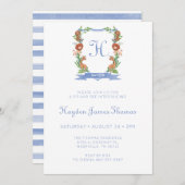 Oerwoud Safari Crest Boy Sip en zie Uitnodiging (Voorkant / Achterkant)