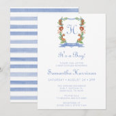 Oerwoud Safari Crest Het is een Baby shower van ee Kaart (Voorkant / Achterkant)