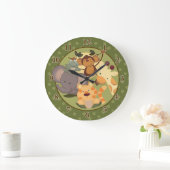Oerwoud Safari Dark Green Wall Clock Grote Klok (Huis)