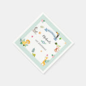 Oerwoud Safari Dier 1st Birthday Wild One Servet (Hoek)