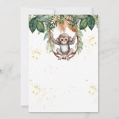 Oerwoud Safari Dier Elegant Baby shower Kaart (Achterkant)