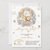 Oerwoud Safari Dier Geslacht onthullen Kaart (Voorkant)