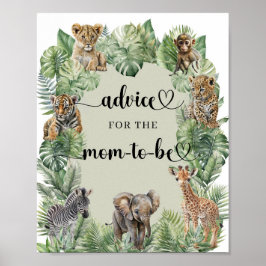 Oerwoud Safari Dieren Advies voor de aanstaande mo Poster