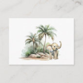 Oerwoud Safari Dieren Baby shower Boeken voor Baby Informatiekaartje (Achterkant)