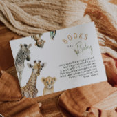 Oerwoud Safari Dieren Baby shower Boeken voor Baby Informatiekaartje