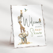 Oerwoud Safari Dieren Baby shower Welkomstbord Poster