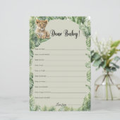 Oerwoud Safari Dieren Beste Baby Wensen spel (Staand voorkant)