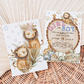 Oerwoud safari dieren boho gender onthullen kaart