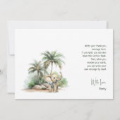 Oerwoud Safari Dieren Horizontaal Verjaardagsfeest Bedankkaart (Achterkant)