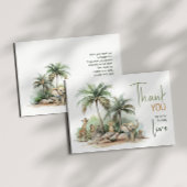 Oerwoud Safari Dieren Horizontaal Verjaardagsfeest Bedankkaart