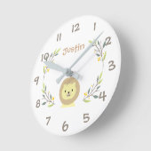 Oerwoud Safari Dieren Kinder Nursery Wall Clock Ronde Klok (Hoek)