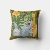 Oerwoud Safari Dieren Kinder Room Pillow Kussen (Achterkant)