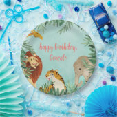 Oerwoud Safari Dieren Kinderen Birthday Party Todd Papieren Bordje (Feest)