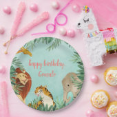 Oerwoud Safari Dieren Kinderen Birthday Party Todd Papieren Bordje (Feest)