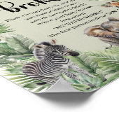 Oerwoud Safari Dieren Mijn Water Broke spel teken Poster (Hoek)