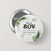 Oerwoud Safari Dieren Natuur Thema Jongen Baby sho Ronde Button 5,7 Cm (Voorkant /achterkant)
