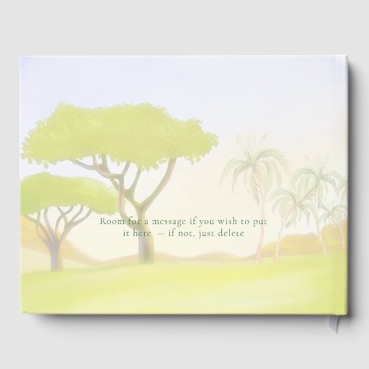 Oerwoud Safari Dieren Oh Boy Baby shower Gastenboek (Achterkant)