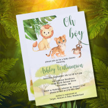 Oerwoud Safari Dieren Oh Boy Baby shower