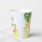 Oerwoud Safari Dieren Oh Boy Baby shower Papieren Bekers (Links)