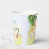 Oerwoud Safari Dieren Oh Boy Baby shower Papieren Bekers (Rechts)