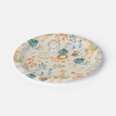 Oerwoud safari dieren peuteraar 2e verjaardag papieren bordje (Gekanteld)