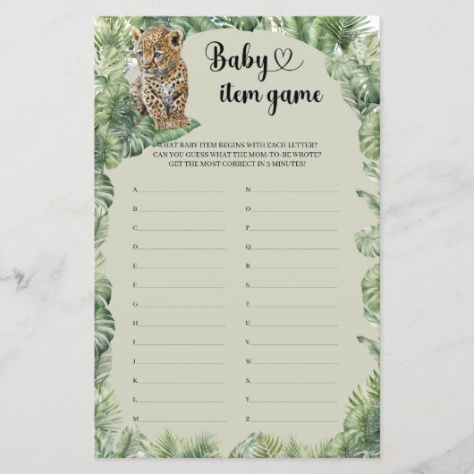 Oerwoud Safari Dieren Tropische Baby Item spel (Voorkant)