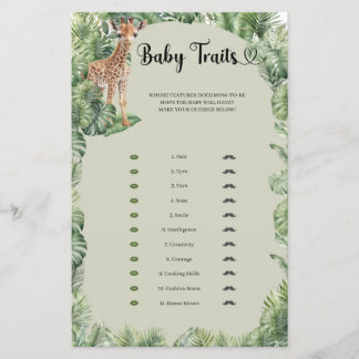 Oerwoud Safari Dieren Tropische Baby Traits spel