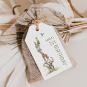 Oerwoud Safari Dieren Verjaardagsfeest Favoriet Ta Cadeaulabel