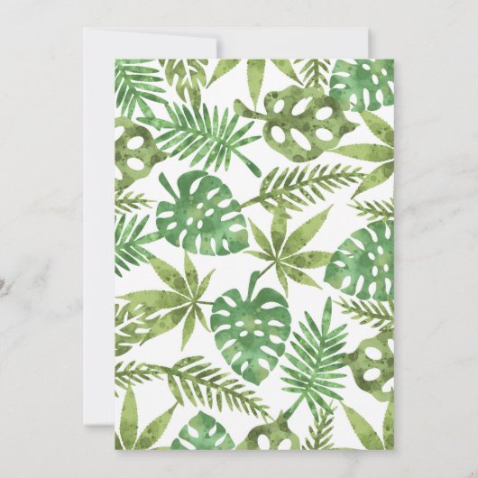 Oerwoud Safari Dieren Verjaardagsfeestuitnodiging Kaart (Achterkant)